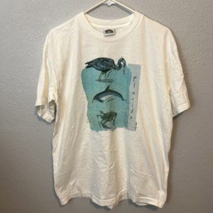 vintage tradewinds single stitch florida blues Tropical Animals Graphic Tee Sz L
